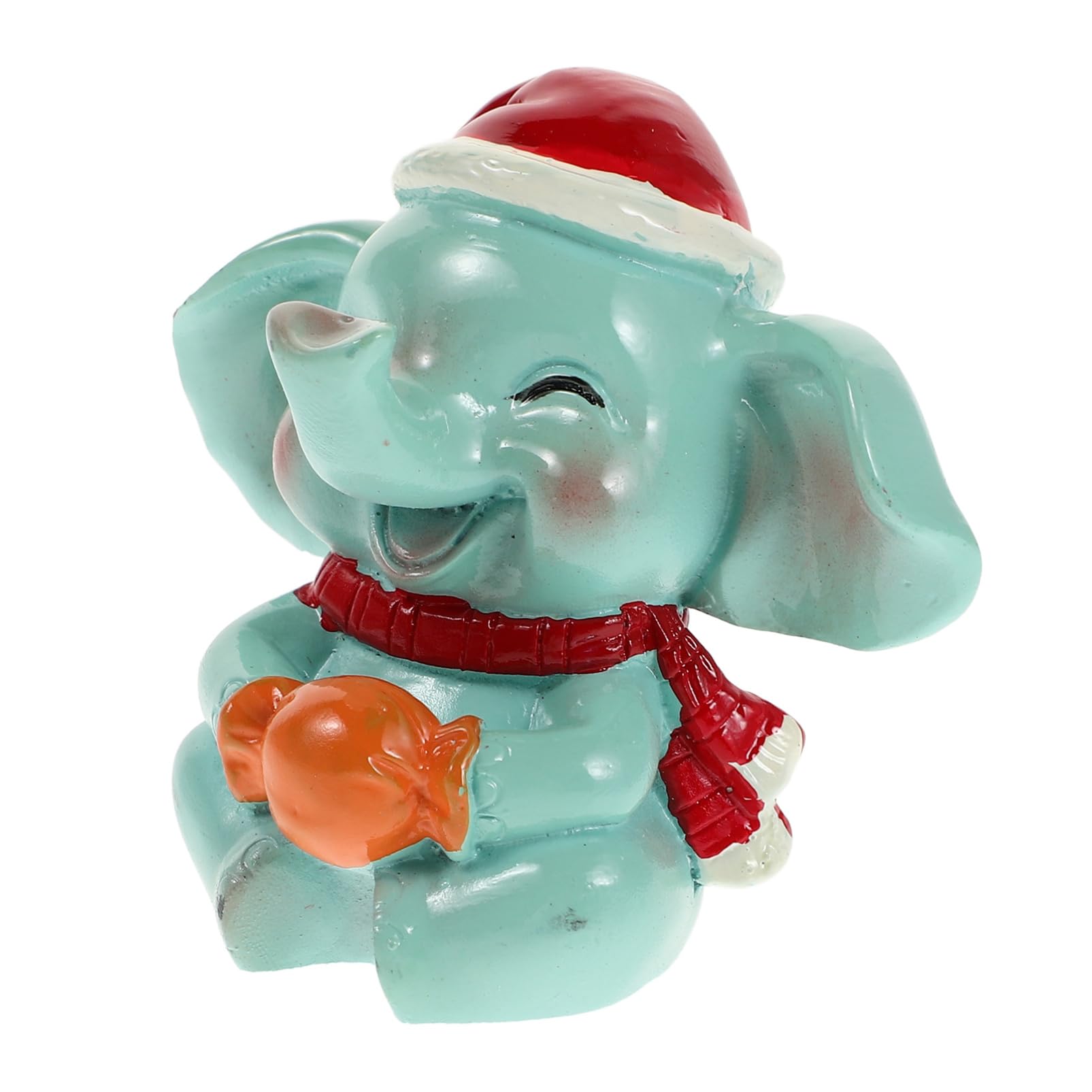 SOLUSTRE Autodekorationsornamente Kleine Elefantenstatuen Kleine Elefantenfiguren Desktop-tierstatue Harzelefant Mini-tierfiguren Elefanten-autozubehör Weihnachtselefantenfiguren Kunstharz von SOLUSTRE