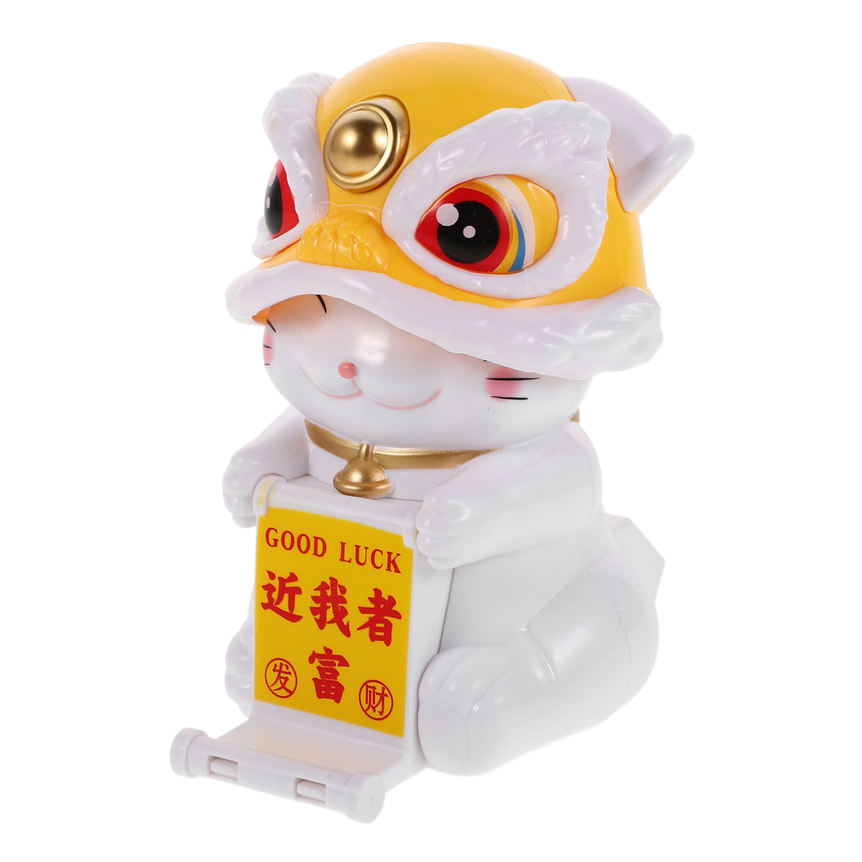 SOLUSTRE Autoschmuck Solar-glückskatzenfigur Solare Tanzfiguren Glückskatzenstatue Glückliche Katzenverzierung Auto-armaturenbrett-katzenfigur Solar Maneki Neko Mini Maneki Neko Plastik von SOLUSTRE