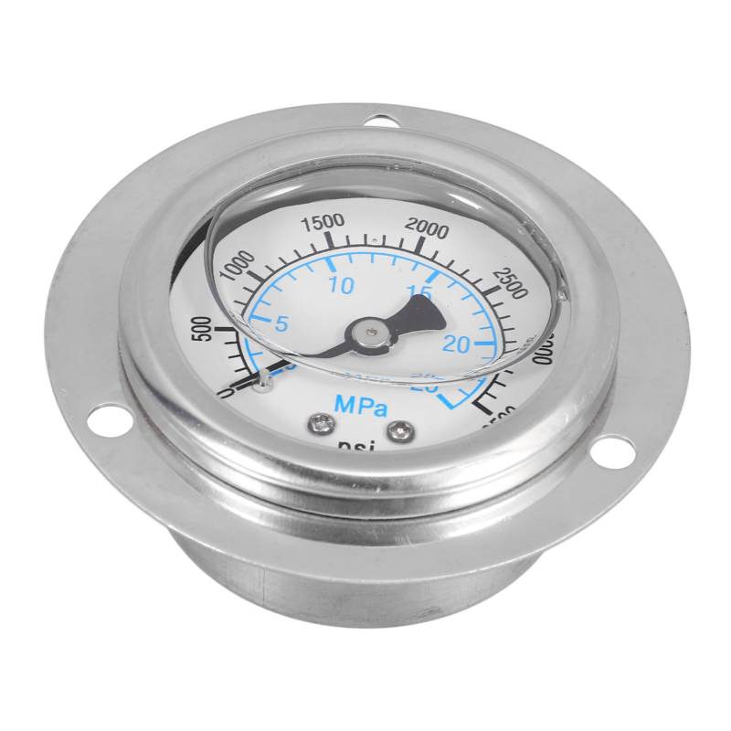 SOLUSTRE Barometer Manometer Für Schalttafeleinbau Kraftstoffanzeige Ventil Flanschmanometer Druck Futter Aufblasgerät Verbinden Tank Prüfen Also Wasser Dosenluft Septum Kupfer Silver von SOLUSTRE