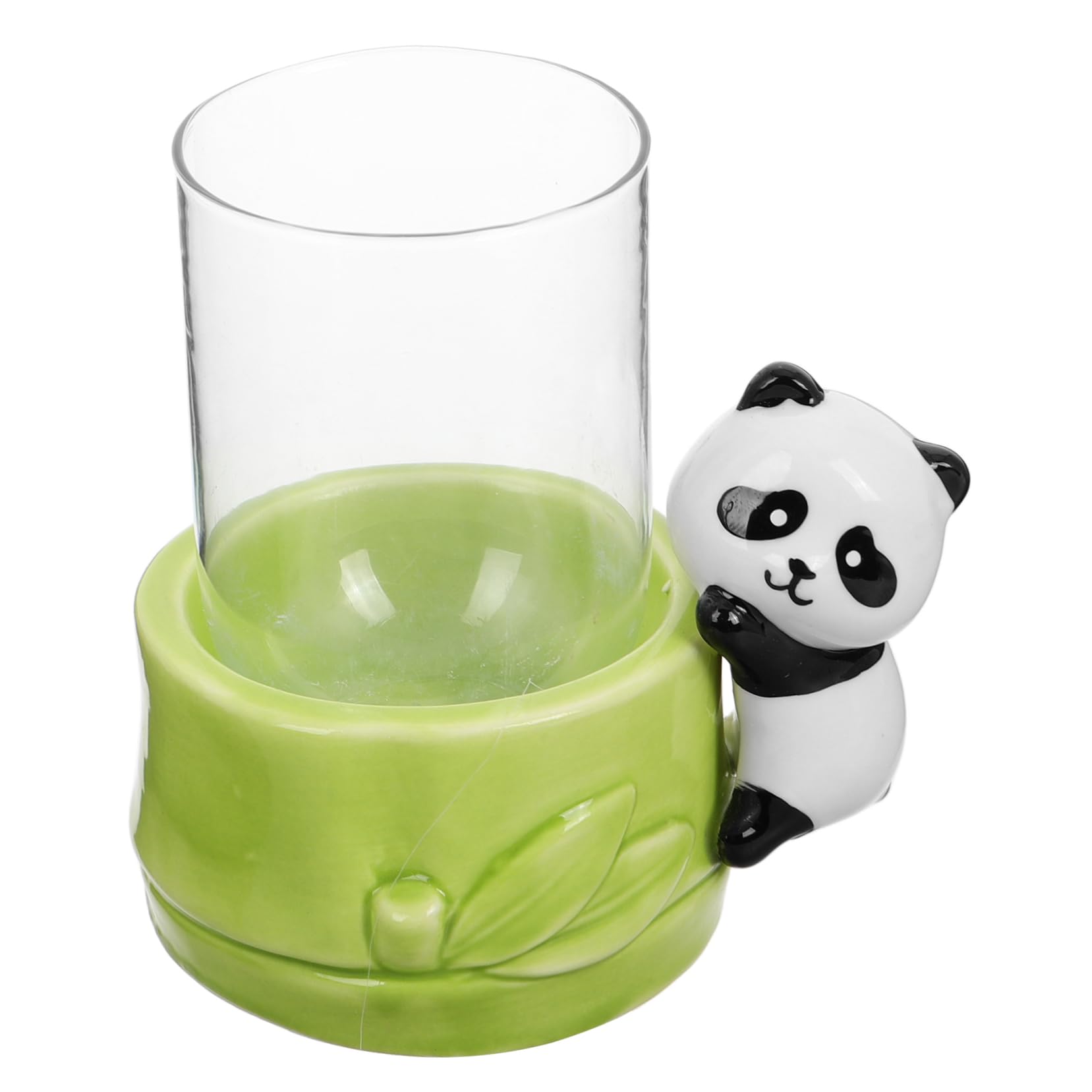 SOLUSTRE Hydroponische Vase Vermehrungsvasen Frischer Blumentopf Panda-hydrokulturbehälter Pflanzenhalter Aus Keramik Panda-vase Wasserpflanzenhalter Pflanzenvase Für Den Innenbereich Glas von SOLUSTRE