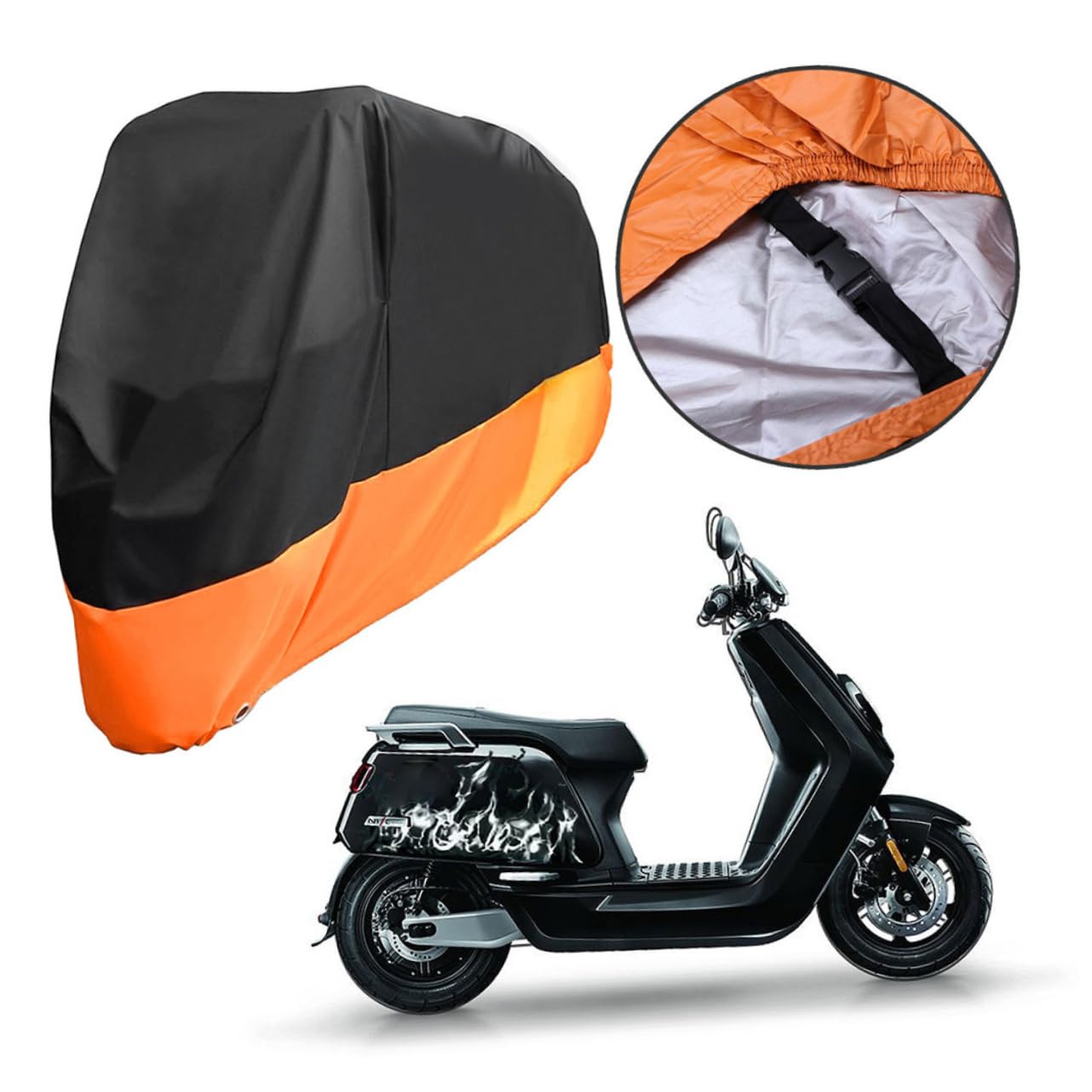 SOLUSTRE Motorradschutzhülle Motorradabdeckungen Motorradabdeckung Abdeckung Motorradsitz Und Regenfeste Motorradabdeckung Motorradschutzhülle Motorradzubehör Orange von SOLUSTRE