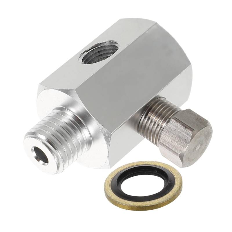 SOLUSTRE Schnellverbinder Aus Aluminiumlegierung Autozubehör Stecker des Auto-öldrucksensors Npt-Adapter Aus Edelstahl T-förmiger Verbinder Dichtung T-förmiges Metall Npt-turboanschluss von SOLUSTRE