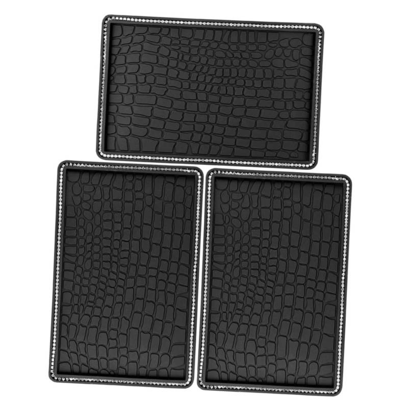 SOLUSTRE Universal Auto Armaturenbrett Anti Rutsch Matte PVC Handy Pad Bling Dashboard Matte Für Handy Schlüssel Und Sonnenbrillen Rhinestone Car Pad von SOLUSTRE