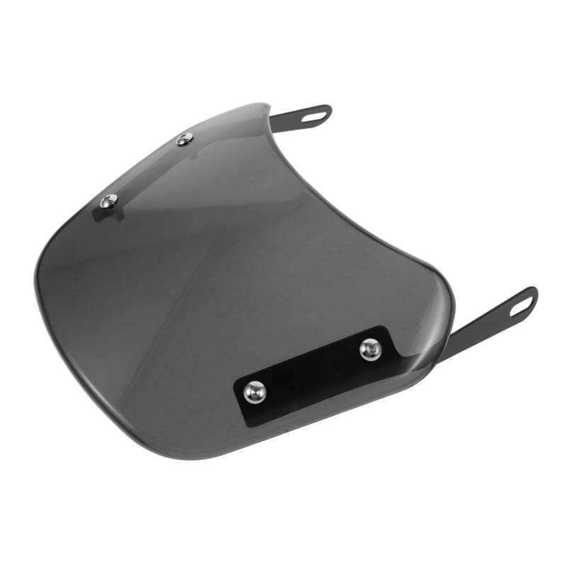 SOLUSTRE -Windschutzscheibe Mopedzubehör Windschott für Motorradzubehör Topcase Roller Ersatz-Windschutzscheibe für Motorräder Motorradteil Eisenbügel Black von SOLUSTRE