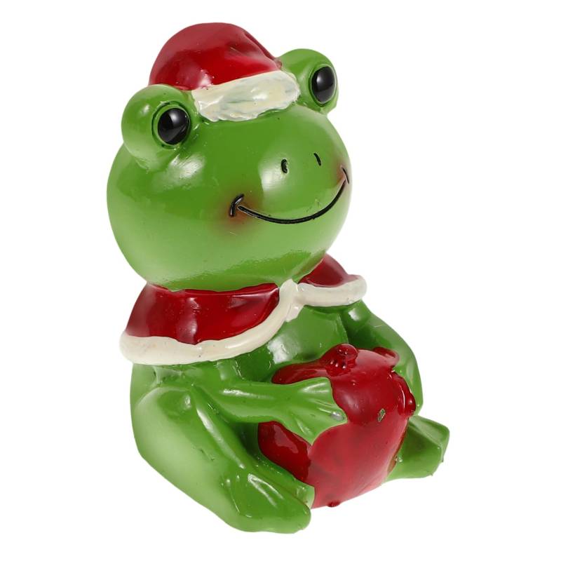 SOLUSTRE Wohnmobil-dekorationszubehör Frosch Kuchen Topper Froschskulpturen Froschmodell Mini-harzfrösche Feengarten Liefert Frosch-Statue Aus Harz Kawaii-autozubehör Froschfigur Kunstharz von SOLUSTRE