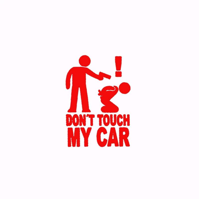 Auto-Aufkleber, reflektierend, Aufschrift "Don't Touch My Car", Rot von SOMEXI