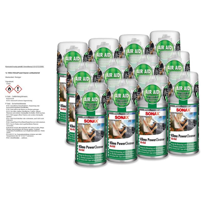 SONAX Klimaanlage Reiniger Klimapowercleaner Klimaanlagenreiniger 100Ml 12X von Rocket Car Shop