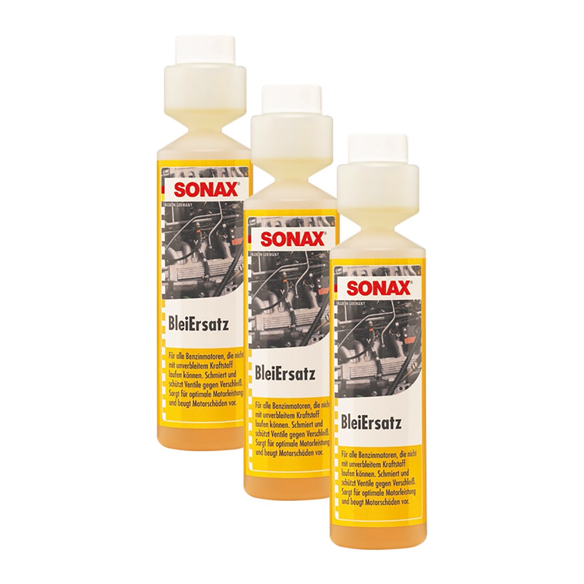 SONAX 3X 05121410 BleiErsatz Bleiersatzstoff Kraftstoff Benzin Additiv 250ml von SONAX