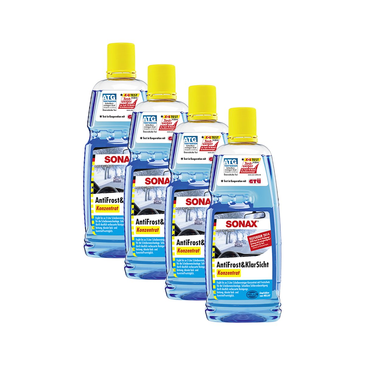 SONAX 4X 03323000 AntiFrost & KlarSicht Konzentrat 1L von SONAX