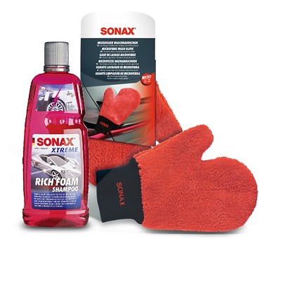 Sonax 1 L XTREME RichFoam Shampoo + Microfaser WaschHandschuh [Hersteller-Nr. 02483000] von SONAX