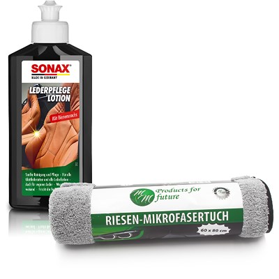 Sonax 250ml Lederpflege Lotion + Riesen-Mikrofasertuch von SONAX