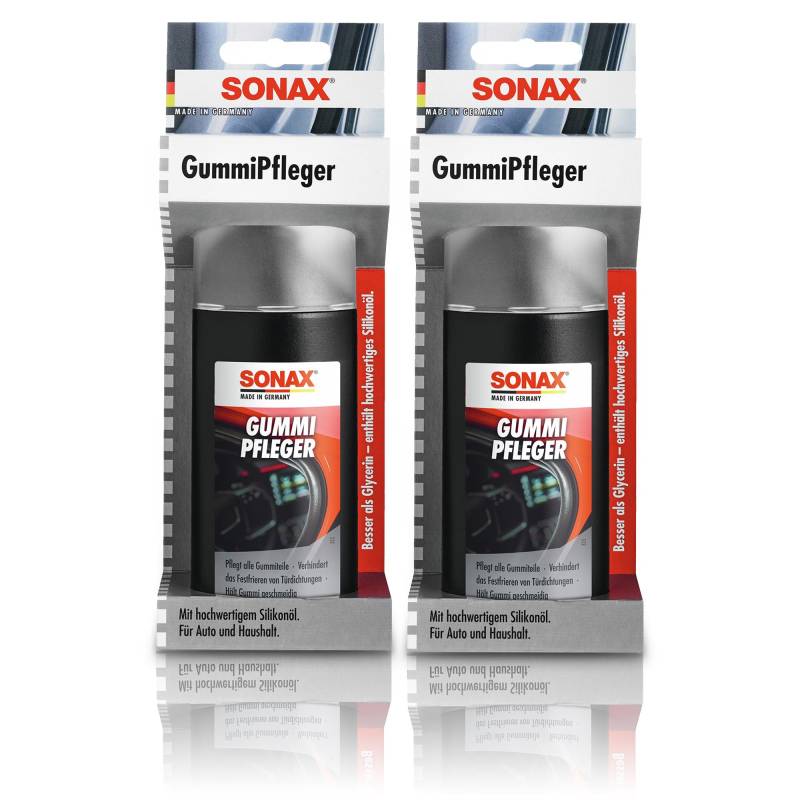 2x 100ml SONAX GUMMIPFLEGER GUMMI PFLEGER PFLEGE GUMMIPFLEGE AUTOPFLEGE WINTER von SONAX