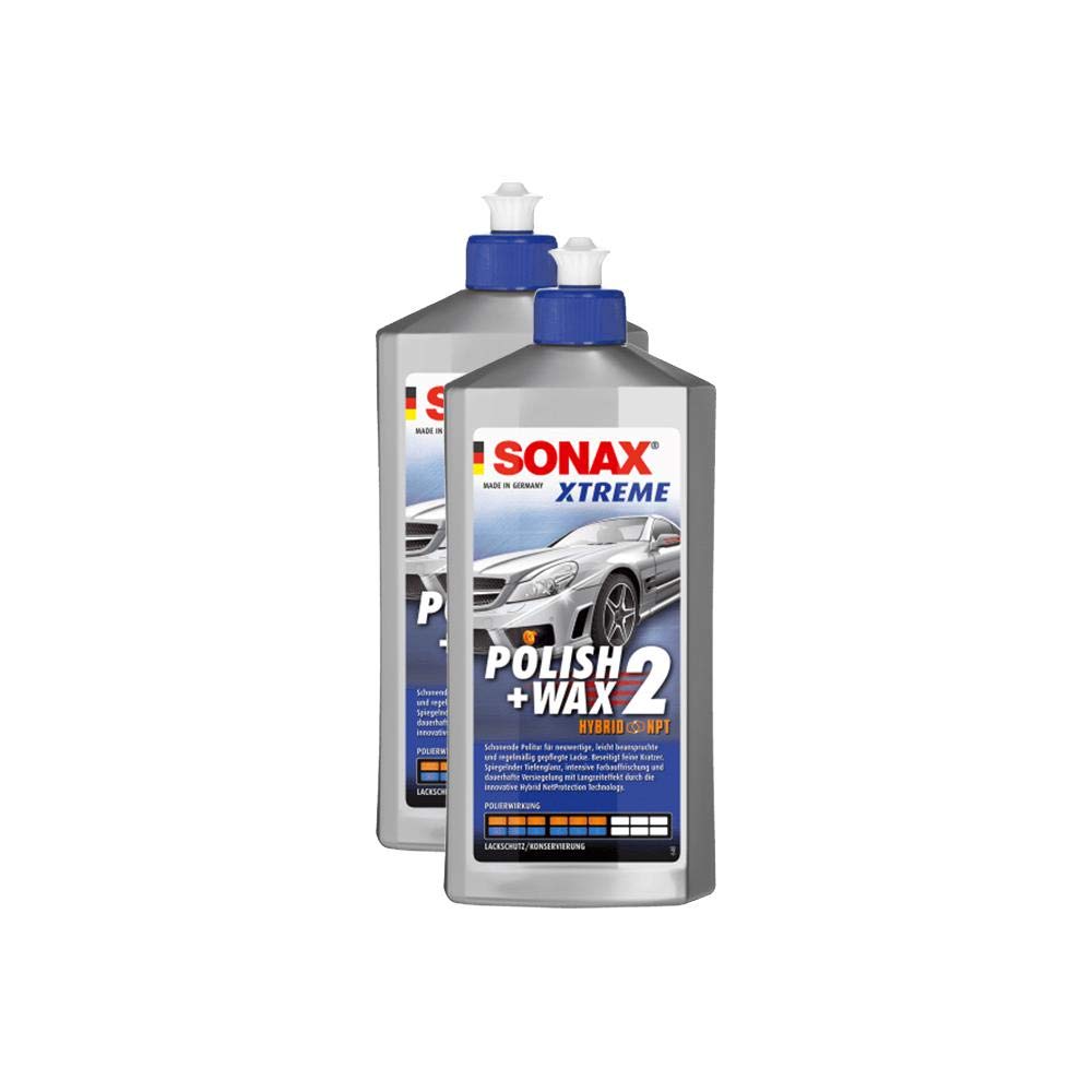 2x 500ml SONAX Autopolitur Lackpolitur XTREME POLISH & WAX 2 HYBRID NPT von SONAX