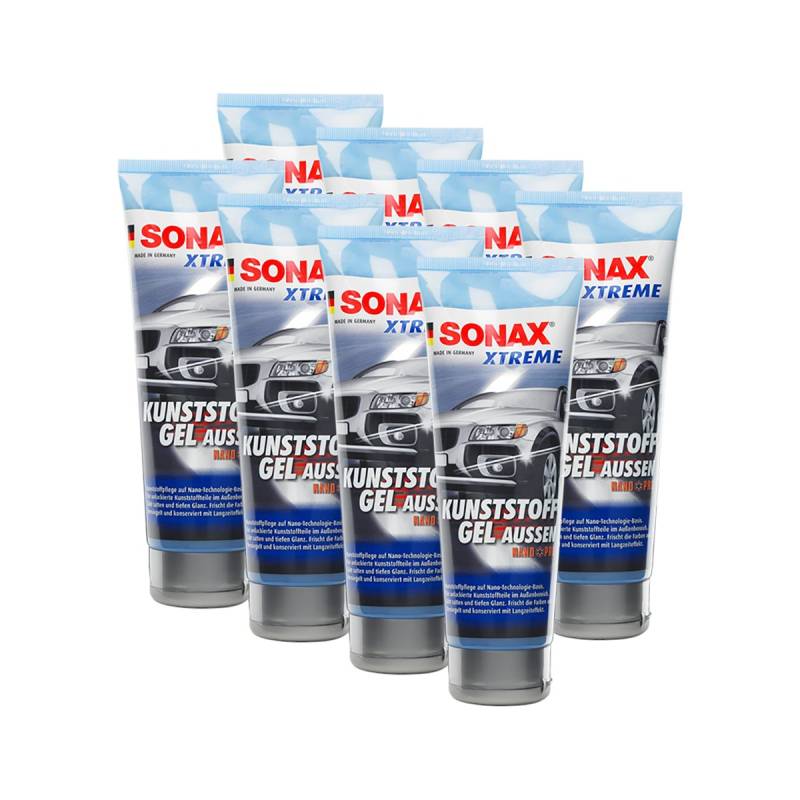 SONAX 02101410 Xtreme Kunststoffgel Außen Nanopro Plastik 250Ml 8X von SONAX