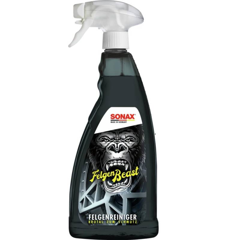 SONAX FelgenBeast (1 Liter) Felgenreiniger für alle polierten, verchromten und matten Stahl- & Leichtmetallfelgen | Art-Nr. 04333000 von SONAX