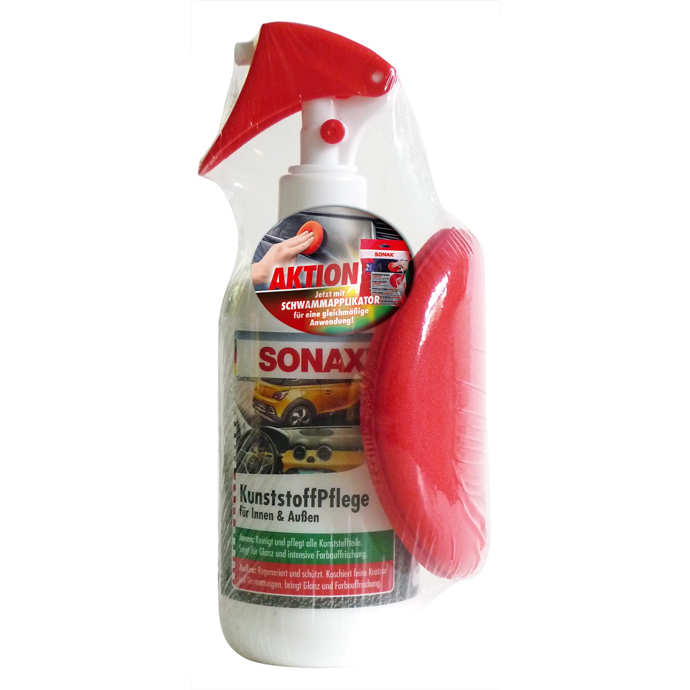 SONAX 205641 Kunststoffpflege mt Schwamm von SONAX