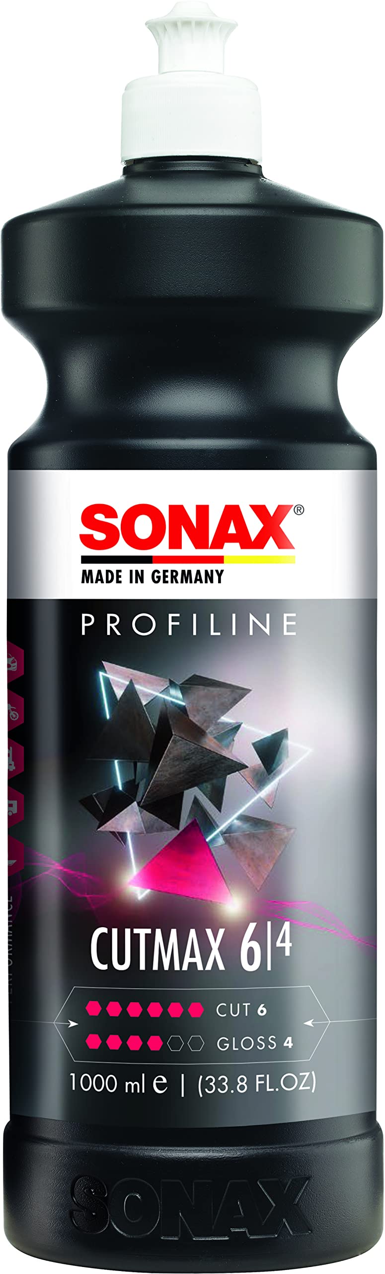 SONAX PROFILINE CutMax (1 Liter) hoch effektive Schleifpolitur für den Lackfinishbereich | Art-Nr. 02463000, Black von SONAX