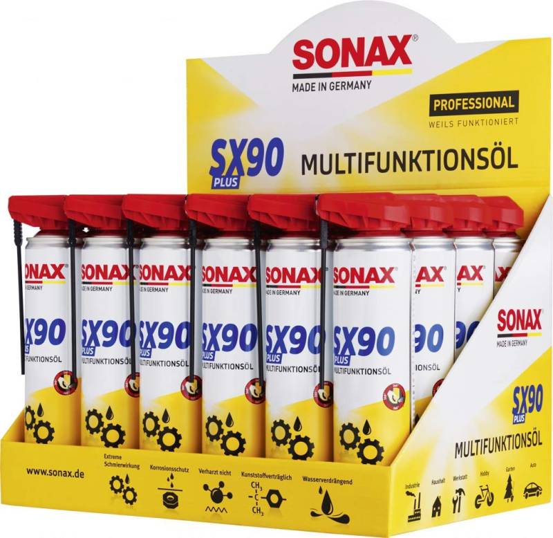 SONAX 24x 04748410 SX90 Plus mit EasySpray (400 ml) der Alleskönner für Betrieb und Werkstatt | Art-Nr. 04748410 von SONAX