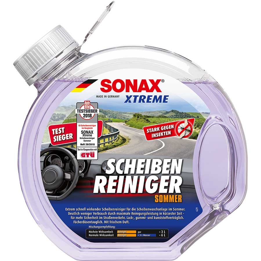 SONAX 272400 XTREME ScheibenReiniger Sommer gebrauchsfertig 3 l von SONAX