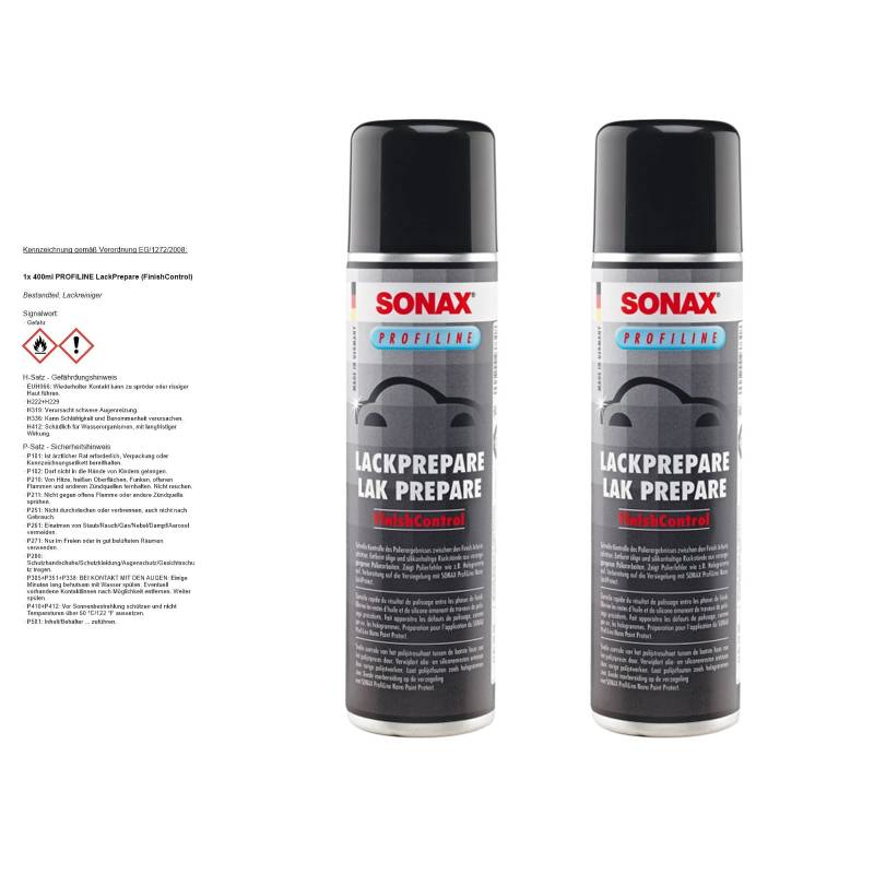 SONAX 2X 02373000 PROFILINE LackPrepare (FinishControl) Lackpflege 400ml von SONAX