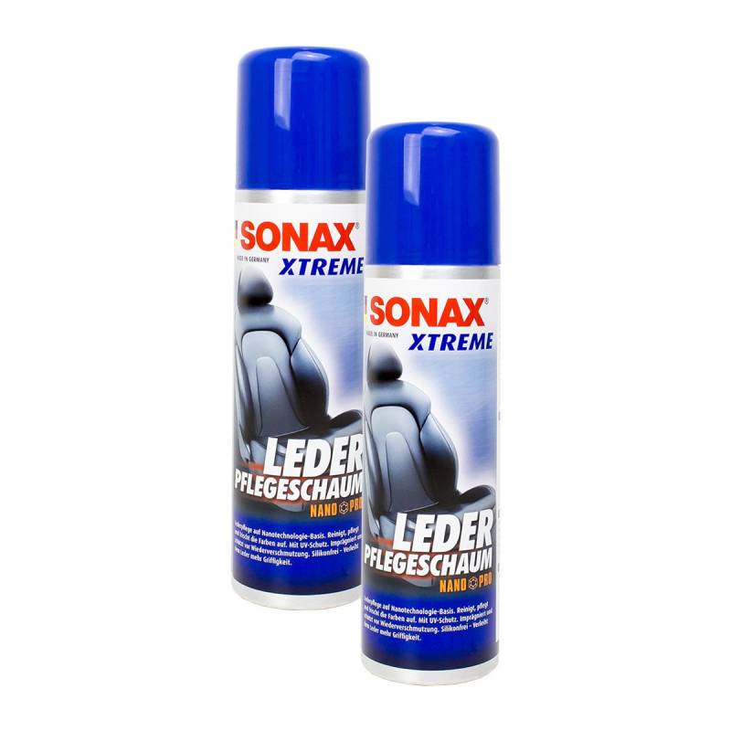 SONAX 2X 02891000 Xtreme LederPflegeSchaum NanoPro Silikonfrei 250ml von SONAX