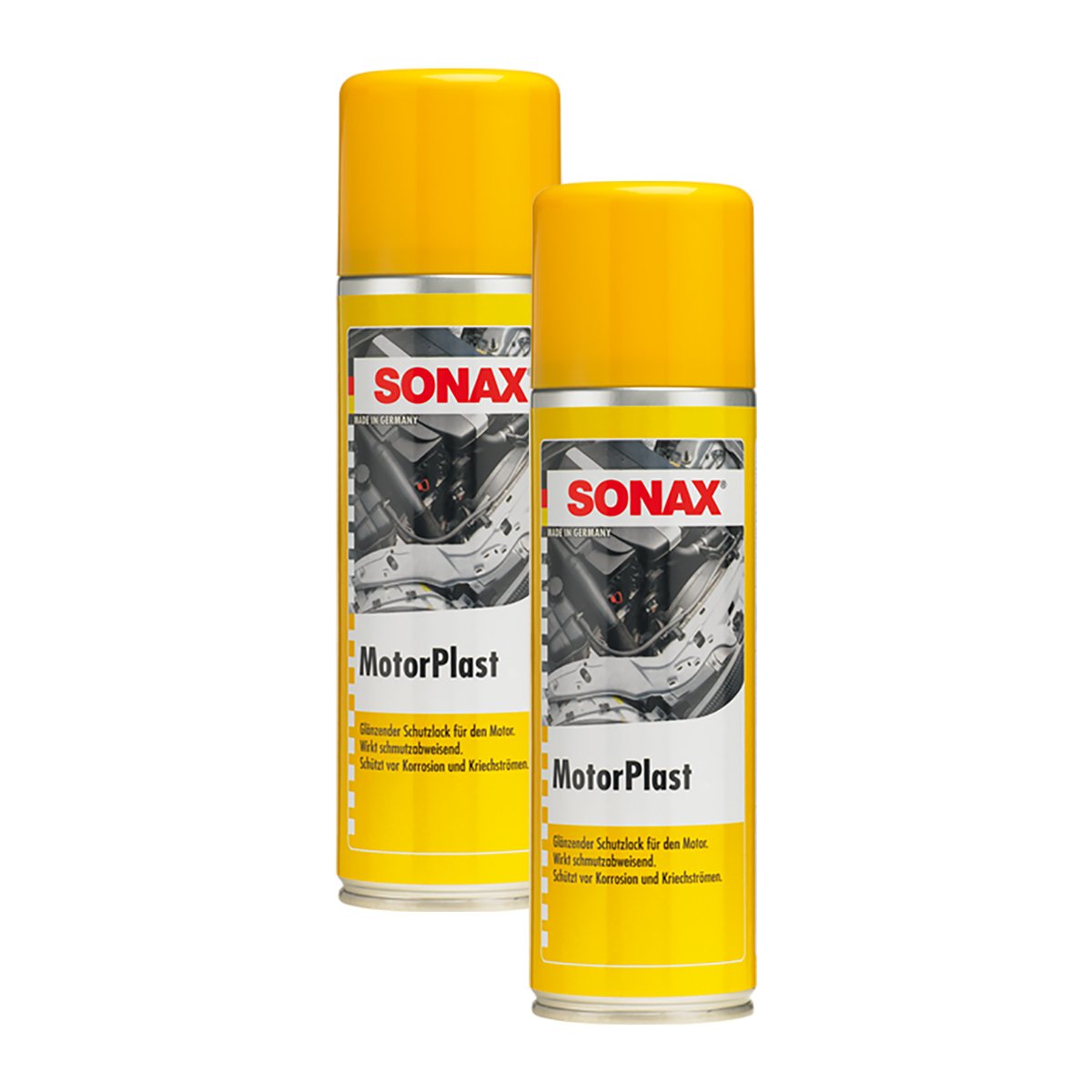 SONAX 2X 03302000 MotorPlast Schutzlack MotorSchutzlack Lackpflege 300ml von SONAX