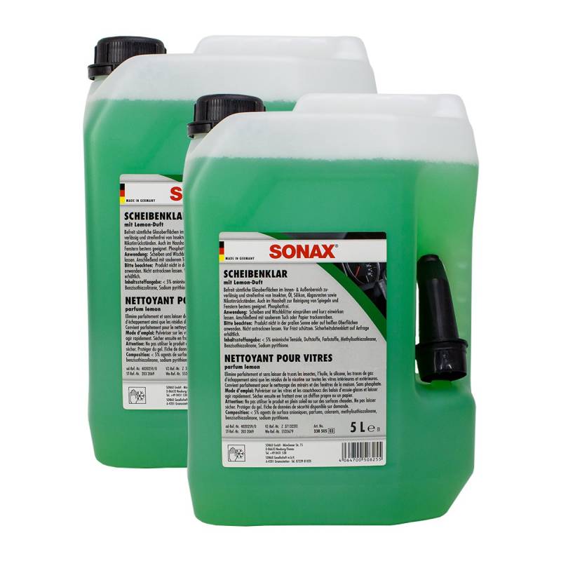 SONAX 2X 03385050 Scheibenreiniger ScheibenKlar 5L von SONAX