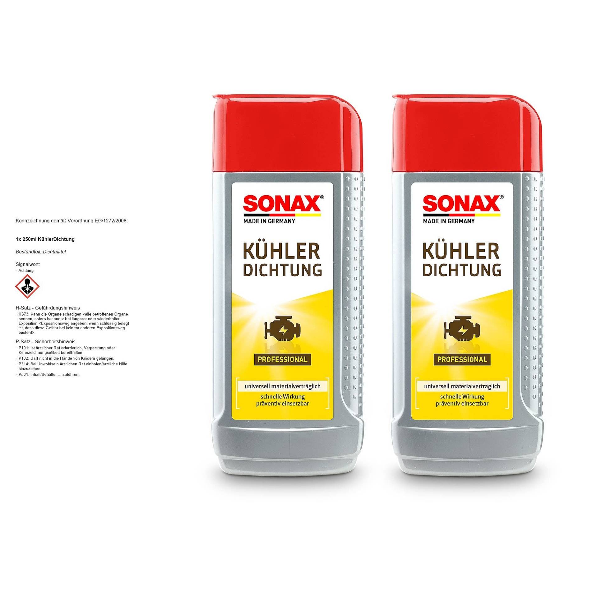 SONAX 2X 04421410 KühlerDichtung KühlerDichtmittel Pannenhilfe 250ml von SONAX