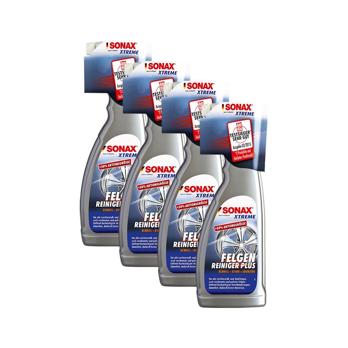 SONAX 4X 02304000 Xtreme FelgenReiniger Plus Säurefrei 750ml von SONAX