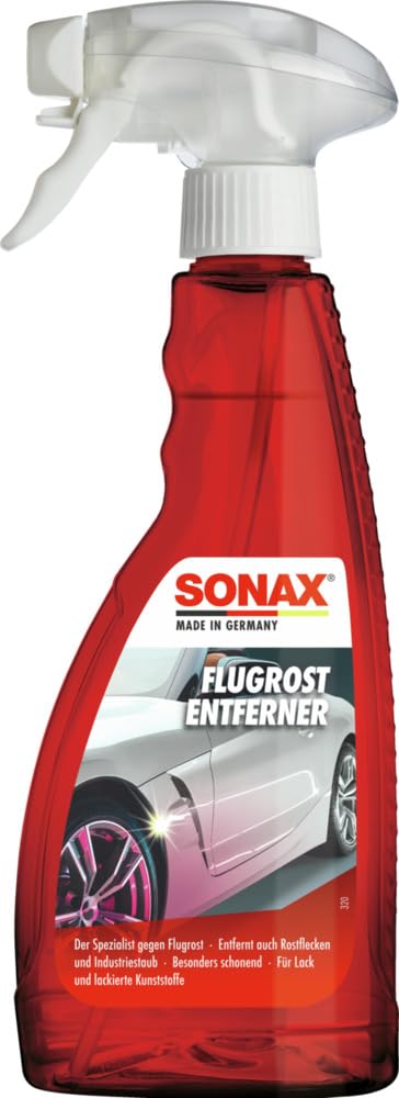 SONAX FlugrostEntferner (500 ml) entfernt aggressive Flugrost-Rückstände sowie Industriestaub von allen Lacken | Art-Nr. 05132000 von SONAX