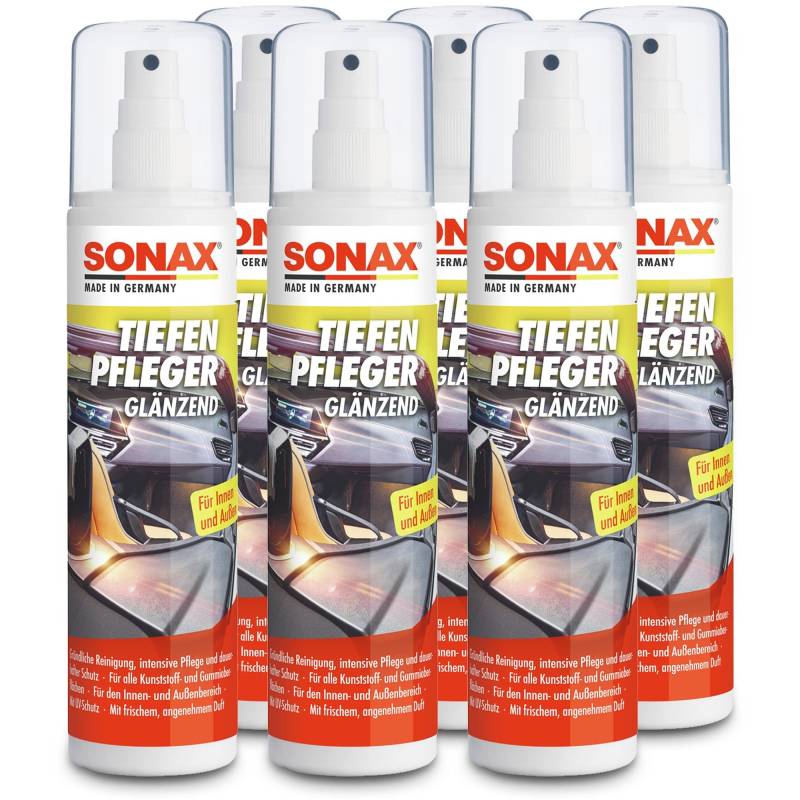 SONAX 6X 03800410 TiefenPfleger Glänzend KunststoffReiniger 300ml von SONAX