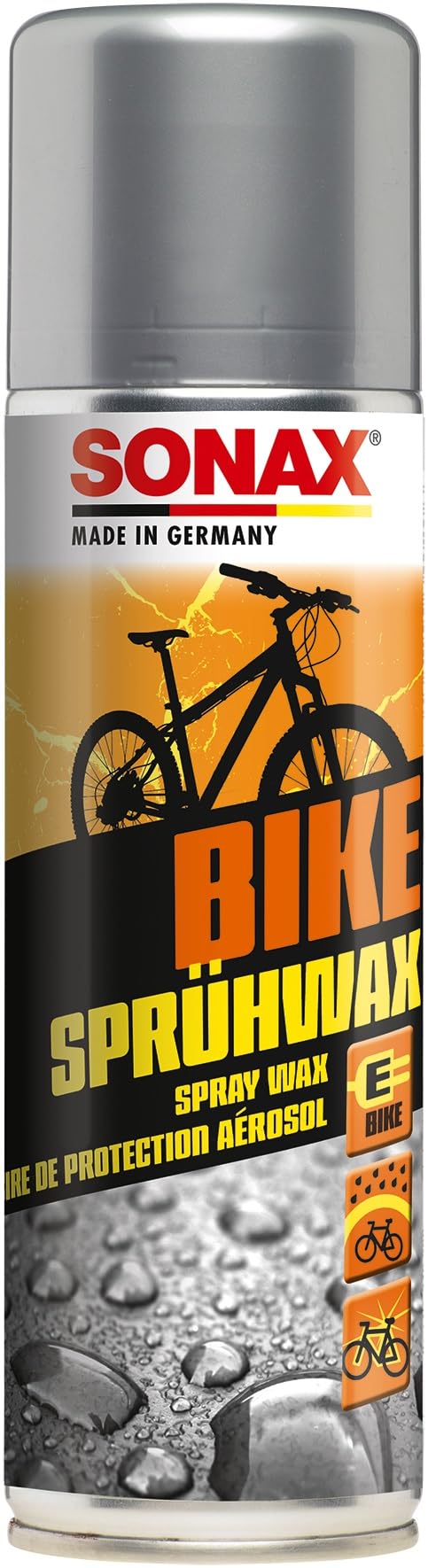 SONAX BIKE SprühWax (300 ml) lang anhaltende Versiegelung / Schutzschicht für Fahrräder & E-Bikes, Staub- & schmutzabweisend, Art-Nr. 08332000 von SONAX