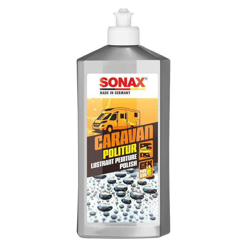 SONAX CARAVAN Politur (500 ml) zum Glätten verwitterter & matter Lacke & GFK | Art-Nr. 07022000, orange von SONAX