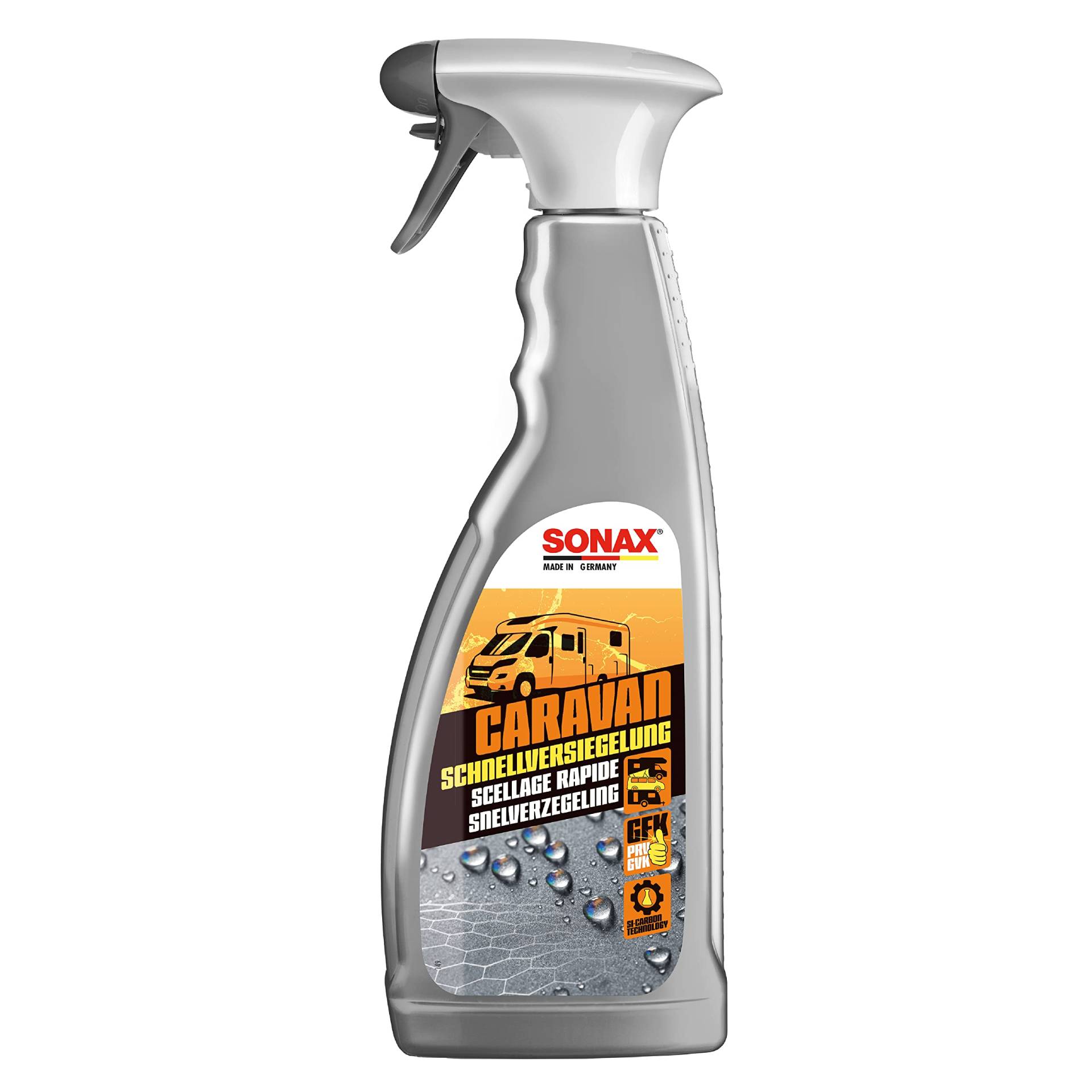 SONAX CARAVAN SchnellVersiegelung (750 ml) Sprühversiegelung mit Soforteffekt, für alle äußeren Oberflächen an Caravan/Bus/Wohnmobil/Wohnwagen | Art-Nr. 07574000 von SONAX