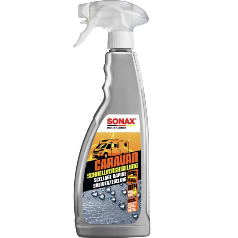 SONAX CARAVAN SchnellVersiegelung (750 ml) Sprühversiegelung mit Soforteffekt, für alle äußeren Oberflächen an Caravan/Bus/Wohnmobil/Wohnwagen | Art-Nr. 07574000 von SONAX