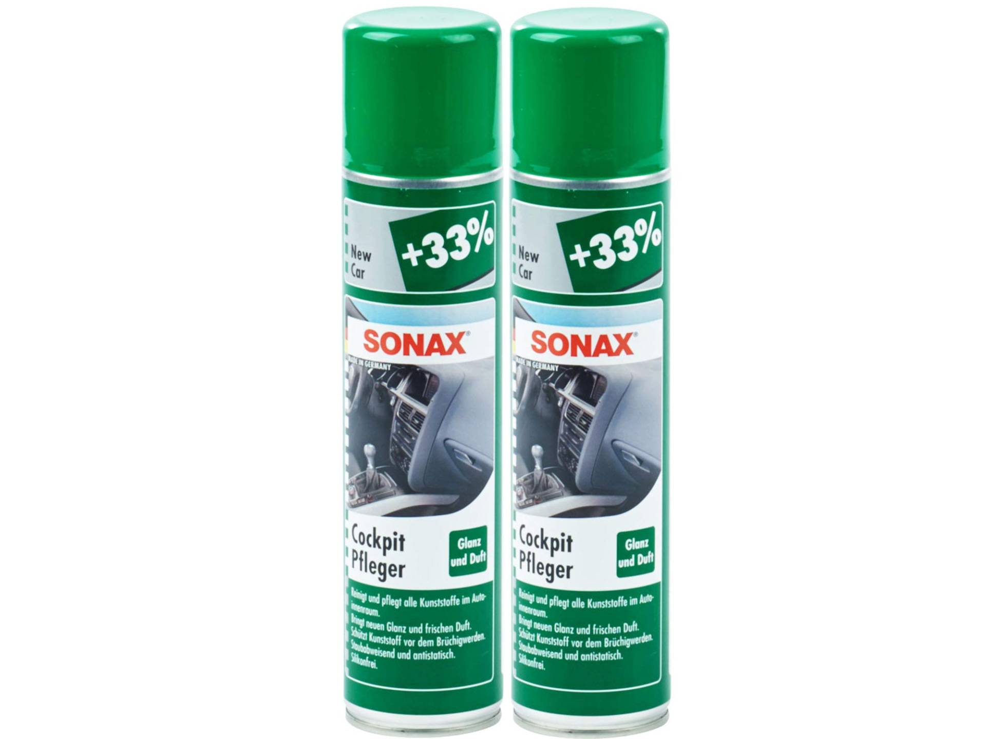 SONAX CockpitPfleger New Car,0,4 l 03563000, 2er Set von SONAX