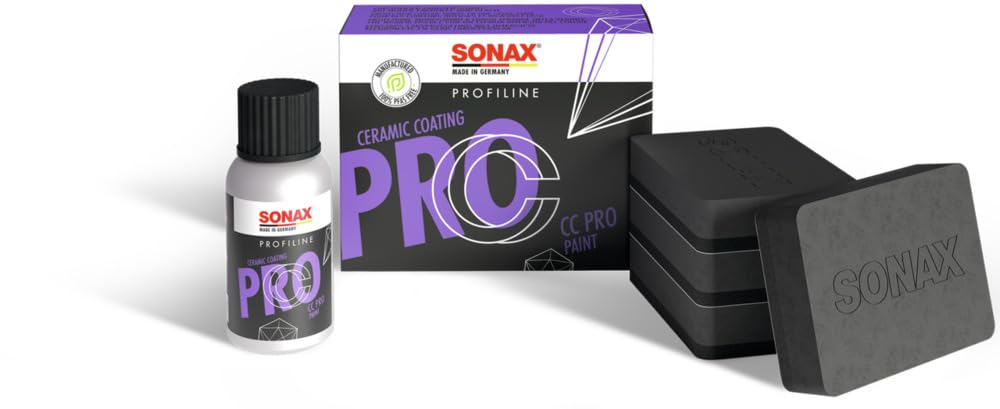 SONAX PROFILINE CeramicCoating CC Pro (50 ml) Keramisches Coating mit hervorragender Standzeit, Hydrophobie und Selbstreinigung für intensivere Farben und maximale Oberflächenglätte | Art-Nr. 02628410 von SONAX