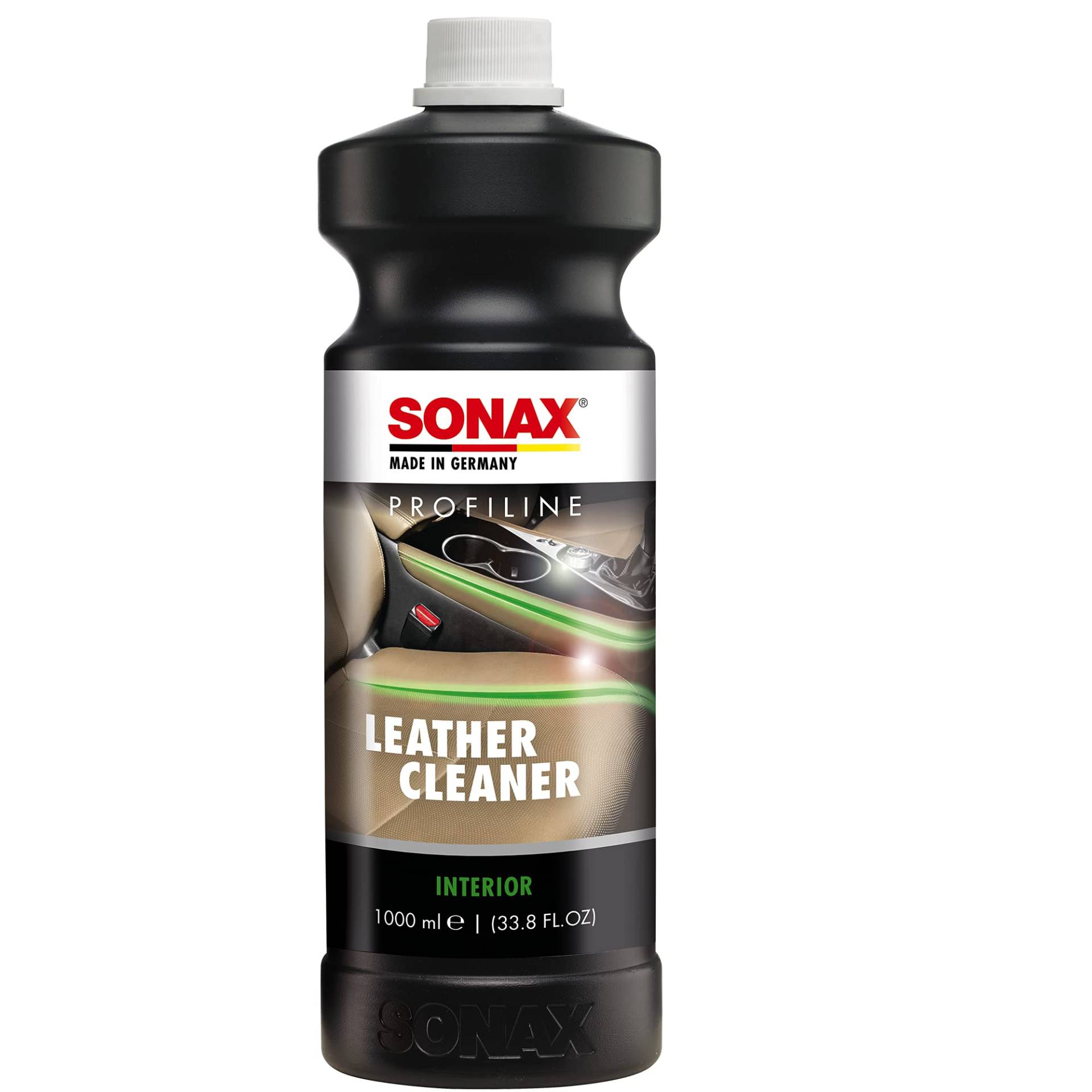 SONAX PROFILINE LeatherCleaner (1 Liter) extra starker Schaumreiniger für hochwertige Lederausstattungen aus pigmentiertem Glattleder | Art-Nr. 02703000 von SONAX