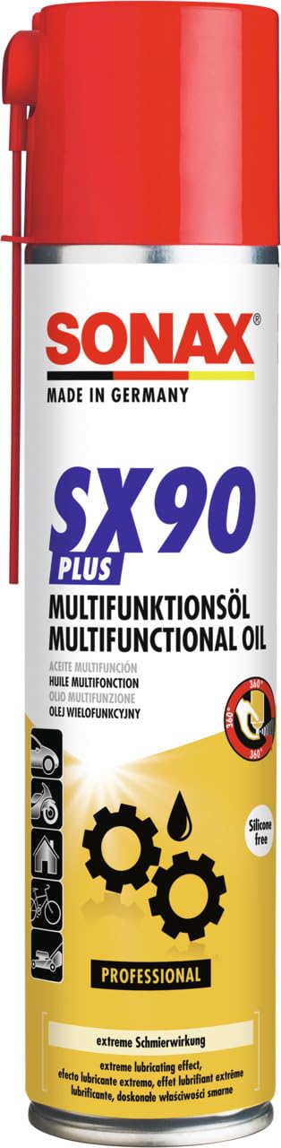 SONAX SX90 Multifunktionsöl (400 ml) Multifunktionsöl für alle Zwecke wie Rostlöser, Schmiermittel, Korrosionsschutz & Kriechöl| Art-Nr. 04743000 von SONAX