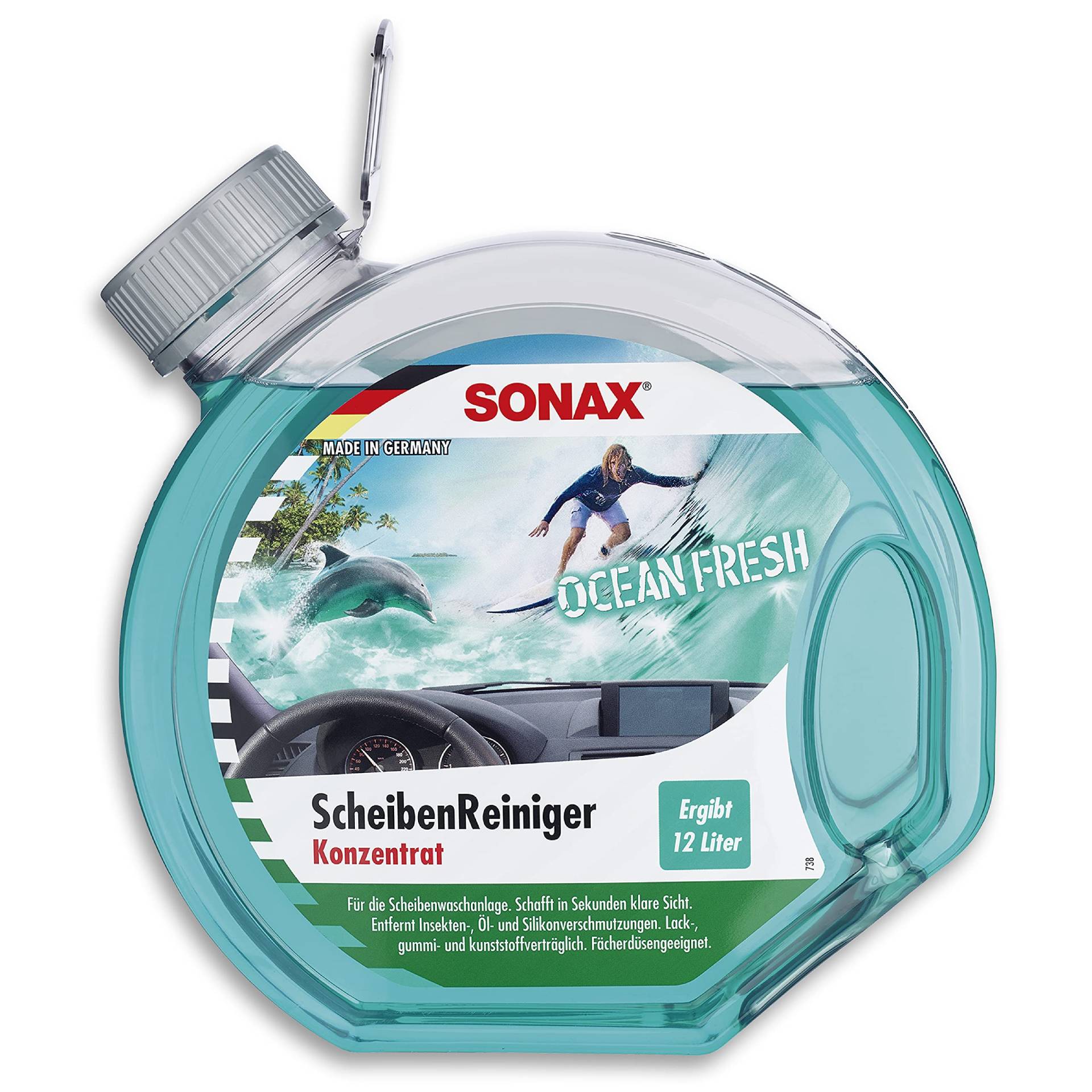 SONAX ScheibenReiniger Konzentrat Ocean-Fresh (3 Liter) Sommer-Scheibenreiniger für die Scheibenwaschanlage mit Ocean-Fresh-Duft | Art-Nr. 03884000 von SONAX