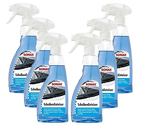 6x 500ml SONAX Scheibenenteiser Scheiben-Entfroster Sprühflasche Enteiserspray von SONAX