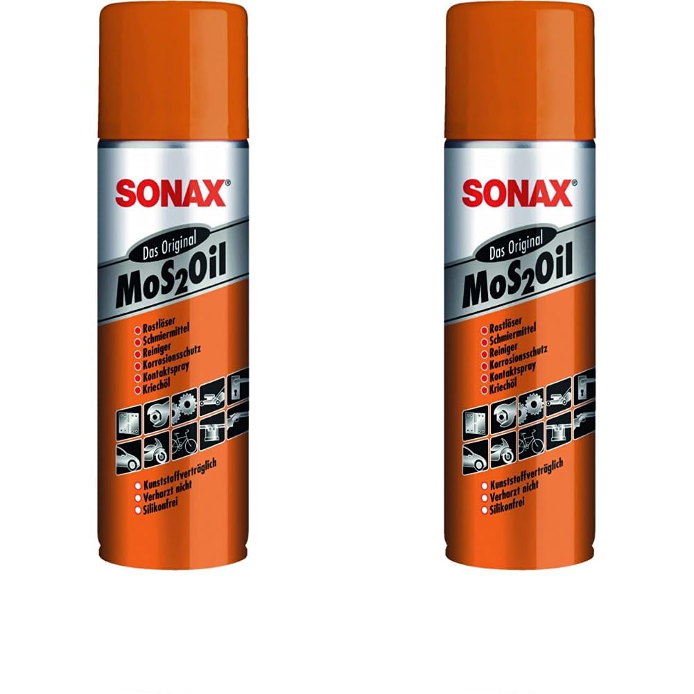 SONAX Sonderedition MoS2Oil (400 ml) der bewährte Klassiker in attraktiver Aufmachung, 1 Produkt für 1000 Anwendungen | Art-Nr. 03393000 (Packung mit 2) von SONAX