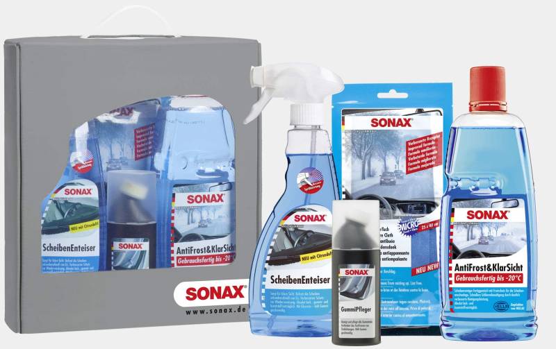 SONAX Winterset Reinigungsset 4-Teilig Autoreiniger Autopflege 07655000 von SONAX