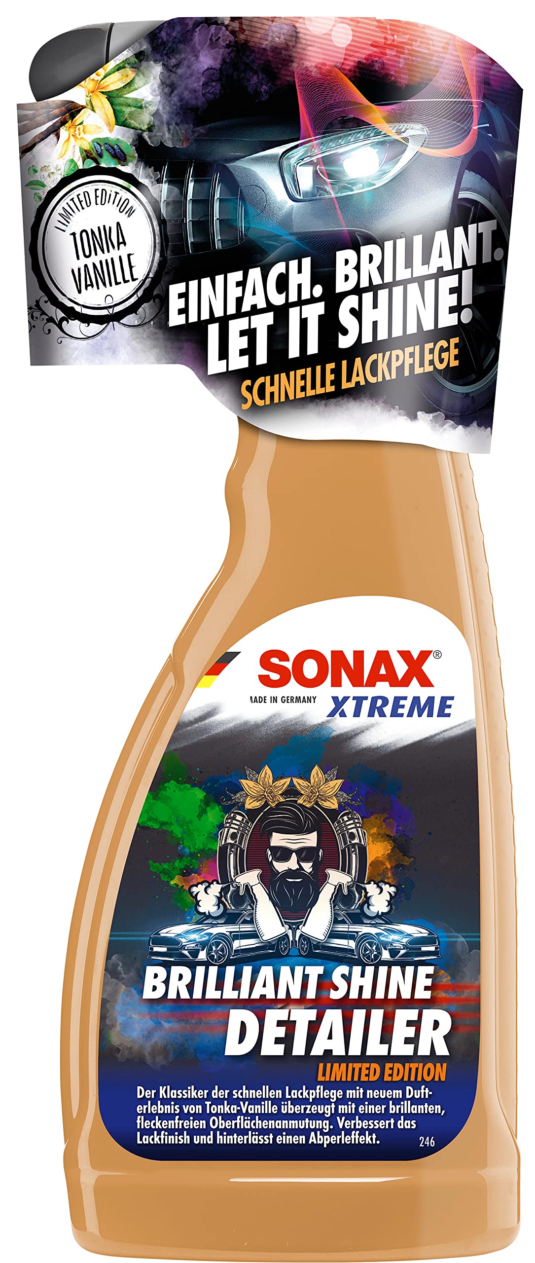 SONAX XTREME BrilliantShine Detailer Sonderedition 2023 (500 ml) reinigt schonend und gründlich leicht verschmutzte Oberflächen | Art-Nr. 02872410 von SONAX