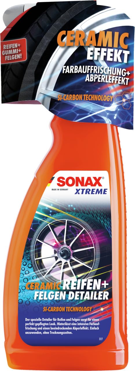 SONAX XTREME Ceramic Reifen+FelgenDetailer (750 ml) schützt vor Schmutz, vorzeitiger Alterung, Rissbildung, Witterungs- & Umwelteinflüssen | Art-Nr. 03504000 von SONAX