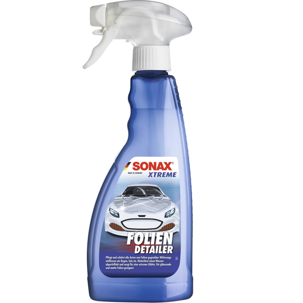 SONAX Xtreme FolienDetailer (500 ml) pflegt und schützt glänzende & Matte Folien gegenüber Witterungseinflüssen | Art-Nr. 03982410 von SONAX