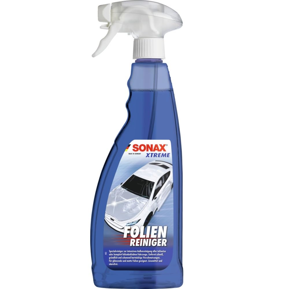 SONAX XTREME FolienReiniger (750 ml) entfernt selbst hartnäckige Verschmutzungen auf glänzenden & matten Folien | Art-Nr. 03994000 von SONAX