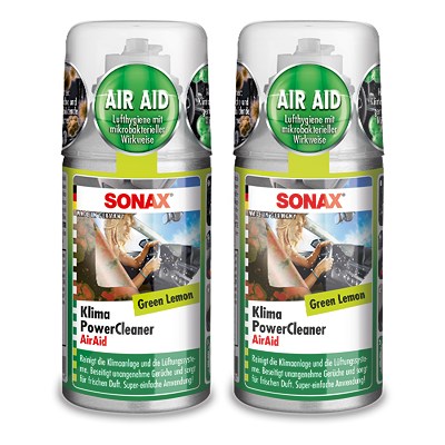 Sonax 2x 100ml KlimaPowerCleaner antibakt. Green Lemon [Hersteller-Nr. 03234000] von SONAX