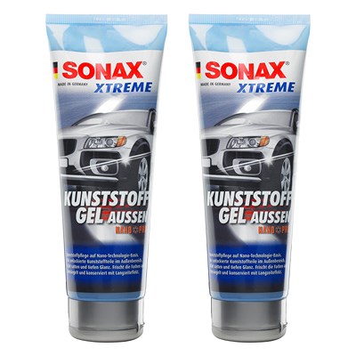 Sonax 2x 250ml XTREME KunststoffGel Außen NanoPro [Hersteller-Nr. 02101410] von SONAX