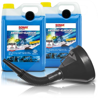 Sonax 2x 5 L AntiFrost+KlarSicht Konzentrat Scheibenfrostschutz+Trichte [Hersteller-Nr. 03325050] von SONAX